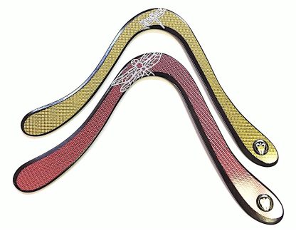 JAMES HOY DRAGON FLY 2 GOLDTONE CARBON BOOMERANGS
